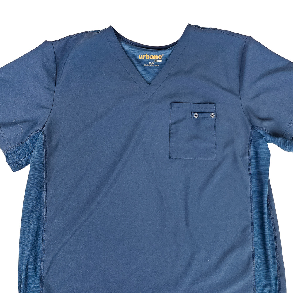 Urbane Performance Scrub Top Men’s Size Extra Large Quick Cool Breathable Blue